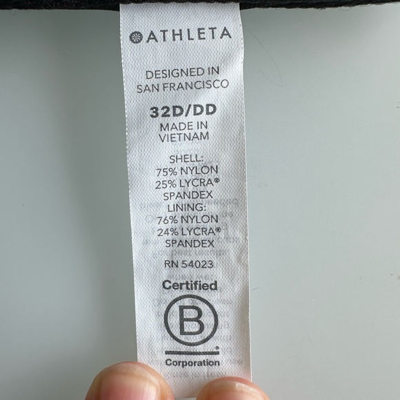 Athleta Black Criss Cross Back Bikini Top size 32D/DD - Picture 5 of 6